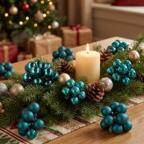 Product Mini Christmas baubles in glossy matte mix with mirrored berries, 20mm, 140 pieces