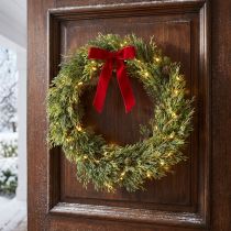 Product Artificial fir wreath with cones, Christmas decoration, door wreath, Ø36cm, green