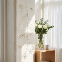 Product Metal flower decoration garland, wire for flower wreath, summer decoration, wall decoration, gold, 110cm