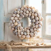 Product Snail wreath for hanging, decorative wreath, maritime style, Nathai, Ø35cm
