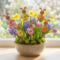 Product Easter decoration rabbit with egg 12cm L29cm 15 pcs