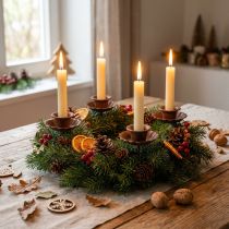 Product Stick candle holder rust look Ø8.5cm H4cm 4pcs