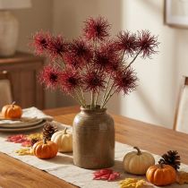 Product Xanthium artificial flower autumn decoration red 6 flowers 80cm 3pcs