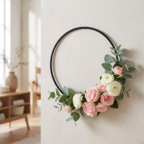Product Decorative metal ring, wall decoration, versatile for creative DIY projects, 20cm, 4 pieces