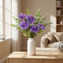 Product Dahlia artificial in lavender with 5 flowers 105cm