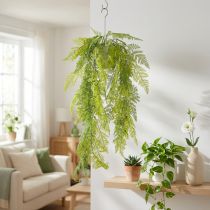 Product Artificial fern hanging plant, decorative eye-catcher for interiors, modern accents, 80cm