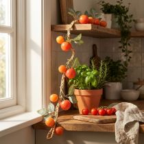 Product Artificial Tomato Garland, Decorative Vine, Lifelike Living Room Decor, 135cm