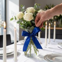 Product Gift ribbon, decorative ribbon, taffeta ribbon, dark blue, 25mm × 50m