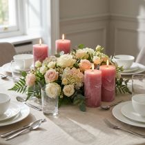 Product Solid-colored candles old pink 50x100mm 4 pcs
