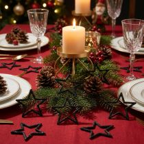 Product Scatter Decoration Christmas Stars Black Glitter Ø4cm 120 pcs