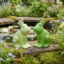 Product Decorative frog ceramic, frog prince couple summer decoration 13×8×16cm 2pcs