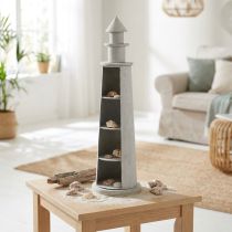 Product Lighthouse Shabby Chic Cream Summer Decoration Maritime Ø14.5cm H51cm