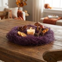 Product Purple sisal fiber for crafting and decorating, 300g