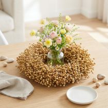 Product Boho decorative wreath, flax decorative wreath, natural wreath, dry, Ø28cm