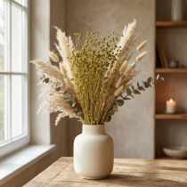 Product Decorative Flax Dried Flowers Olive Green 50g