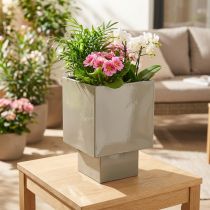 Product Green cube planter, 22cm, with raised stand