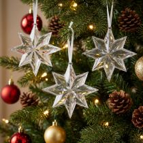 Product Star plastic clear for hanging 15cm 6pcs