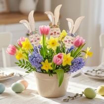 Product Flower Stick Wooden Decoration Rabbit Head on Stick 11cm 12 Pcs