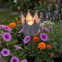 Product Tealight holder crown for sticking zinc Ø9.5cm H50cm