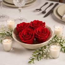 Product Real rose heads Infinity Roses Red Premium Ø8.5cm 4 pcs