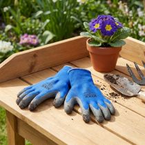 Product Kixx nylon garden gloves size 8 blue, black