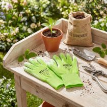 Product Kixx gardening gloves size 7 light green, lime