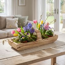 Product Wooden basket with handle, Paulownia wood, 56×16cm H16cm