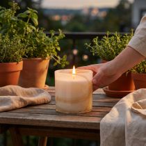 Product Citronella candle scented candle in glass white Ø12cm H12,5cm