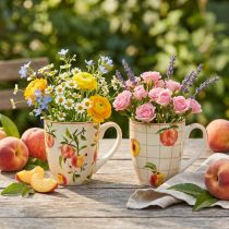Product Ceramic cup peaches mug ceramic decoration H10.5cm 2pcs