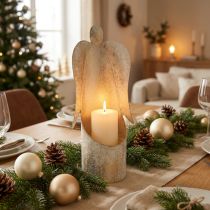 Product Angel figurine candle holder, gold, for table decoration, 50cm