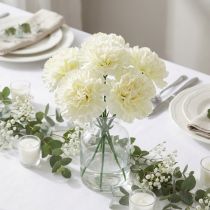Product Carnation blossom white Ø9cm 12pcs