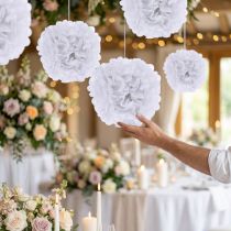 Product Pompom paper Ø30cm white 5pcs