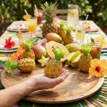 Product Mini Pineapple Set Decorative Fruit Artificial Tropical Party 6 Pieces