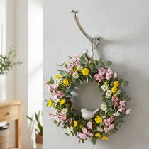 Product Wall hook vintage look silver metal decoration hook H22cm