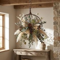 Product Metal crown for hanging rust brown Ø31cm H31cm