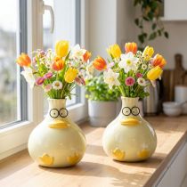 Product Duck figurine vase, ceramic, cheerful design, ideal for modern interiors, 15cm, 2 pieces