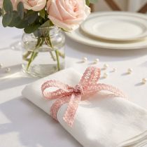 Product Decorative ribbon antique pink, lace ribbon, florist supplies, wedding W15mm L15m