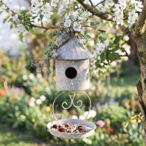 Product Decorative birdhouse metal hanging decoration in antique Ø15cm H21cm
