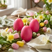 Product Egg candle for spring, ideal table decoration, Easter decoration and gift ideas, 9cm, 20h, 6 pieces