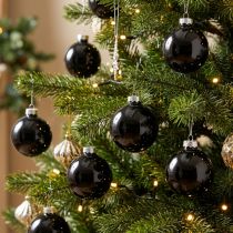 Product Black Christmas balls tree balls glass Ø4cm 24 pcs