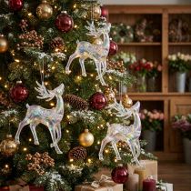 Product Reindeer decoration Christmas decoration iridescent H12cm 3pcs