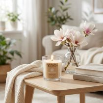 Product Scented candle in a glass natural wax Wenzel Candles Magnolia 85×70mm
