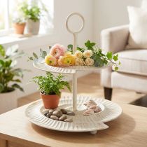 Product Vintage tiered serving stand for stylish decoration in the living room or on the windowsill, 39cm