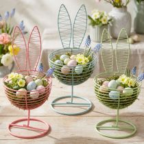 Product Wire rabbit as an open decorative object for modern spring and Easter ideas, 16cm, 3 pieces