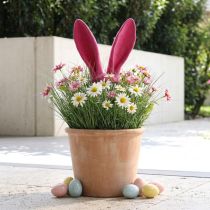 Product Bunny Decoration Ears Pink for Easter Flocked Stick H56cm