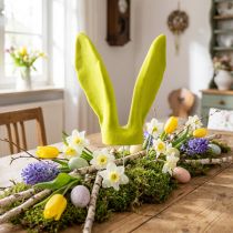Product Bunny Decoration Ears Yellow Green Pistachio Easter on Stick 56cm