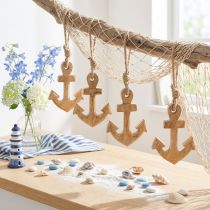 Product Anchor Décor for Hanging Natural Wood 7cm×10cm 6pcs