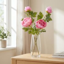 Product Artificial Roses Peonies Artificial in Pink L80cm 2pcs