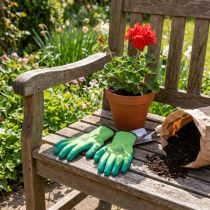 Product Kixx Nylon Gardening Gloves Size 10 Green