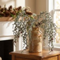 Product Artificial pine branch with cones, decorative pine branch, artificial, 80cm, 3 pieces